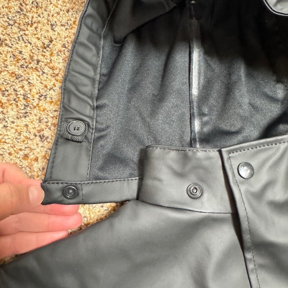 ELKA Kids Rain Suit Set Jacket Pants Black Reflective Size 116 6Y Waterproof - Picture 10 of 16